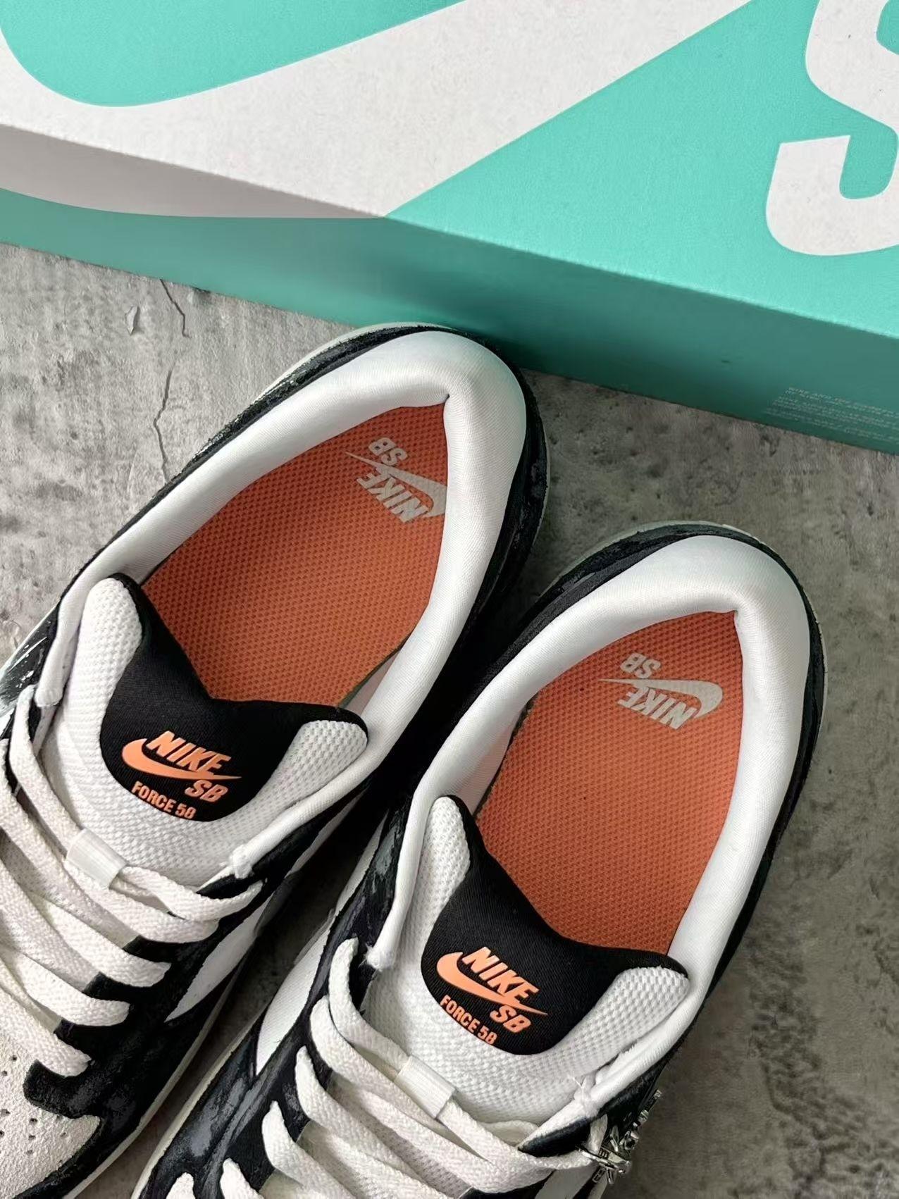 Nike SB Force 58 黑白做旧款|日常滑板通勤都好穿
